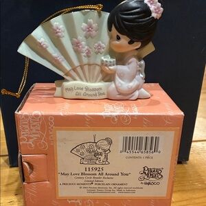 Precious Moments 'May Love Blossom' Figurine with Pink and Cream